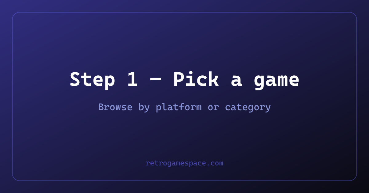 Pick a game from the catalog